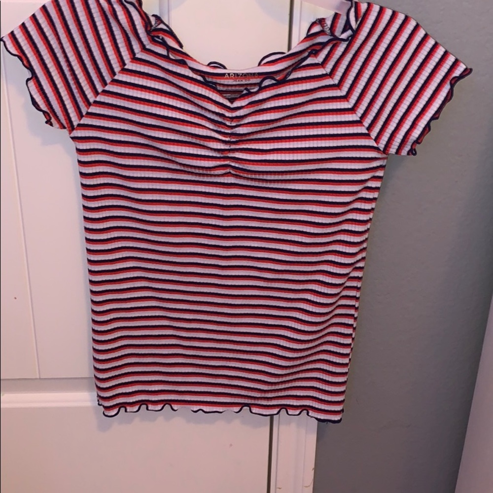 Red White and Blue Striped Shirt